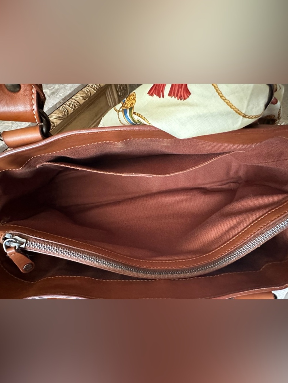 CÉLINE Boogie Bag Cognac Leather Satchel | Vintage Old Céline | Michael Kors Era - Picture 9 of 14